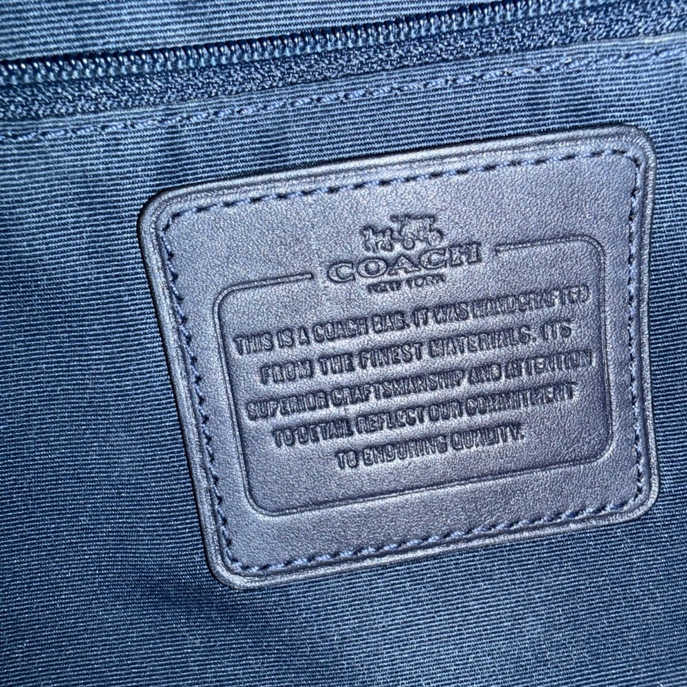 RARE Coach mini bannet Metalic Blue Satchel Bag - Picture 7 of 8